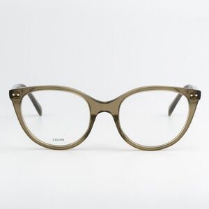 NEW Celine CL50068I 093 CELINE THIN Shiny Transparent Khaki Eyeglasses